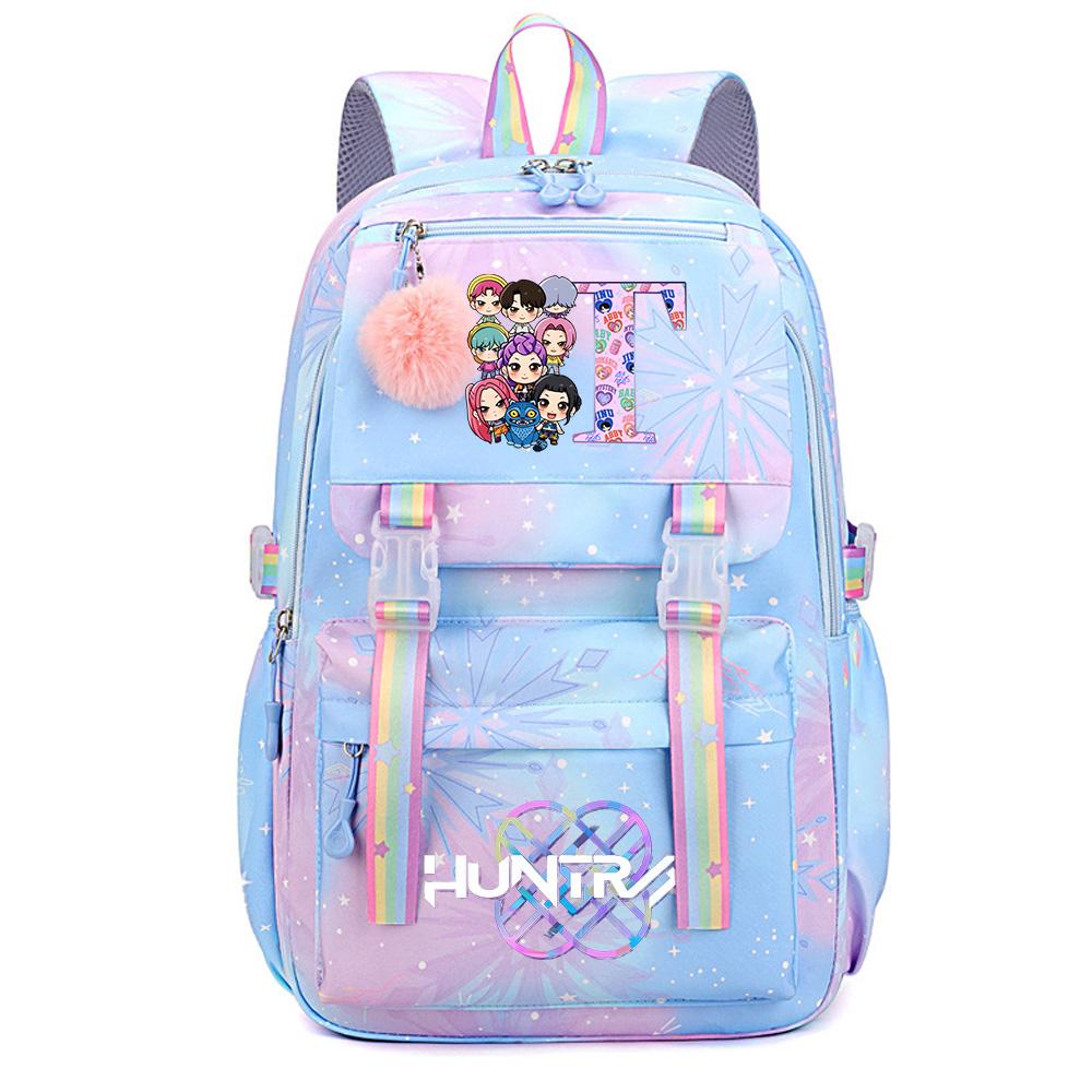 Cute K-Pop Demon Hunters Printed Large Capacity Waterproof Backpack Teenger Student Girl Boy Schoolbag Bookbag Women Large Capacity Travel Bag