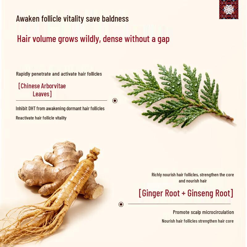 Шампунь Changfaxiaozhai против выпадения волос, для контроля жирности и объема, 400 г