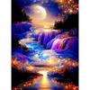 DIY Diamond Painting Landscape Waterfall Full Diamond Mosaic Moon Wall Art Decoration Handmade Gift Craft Kit