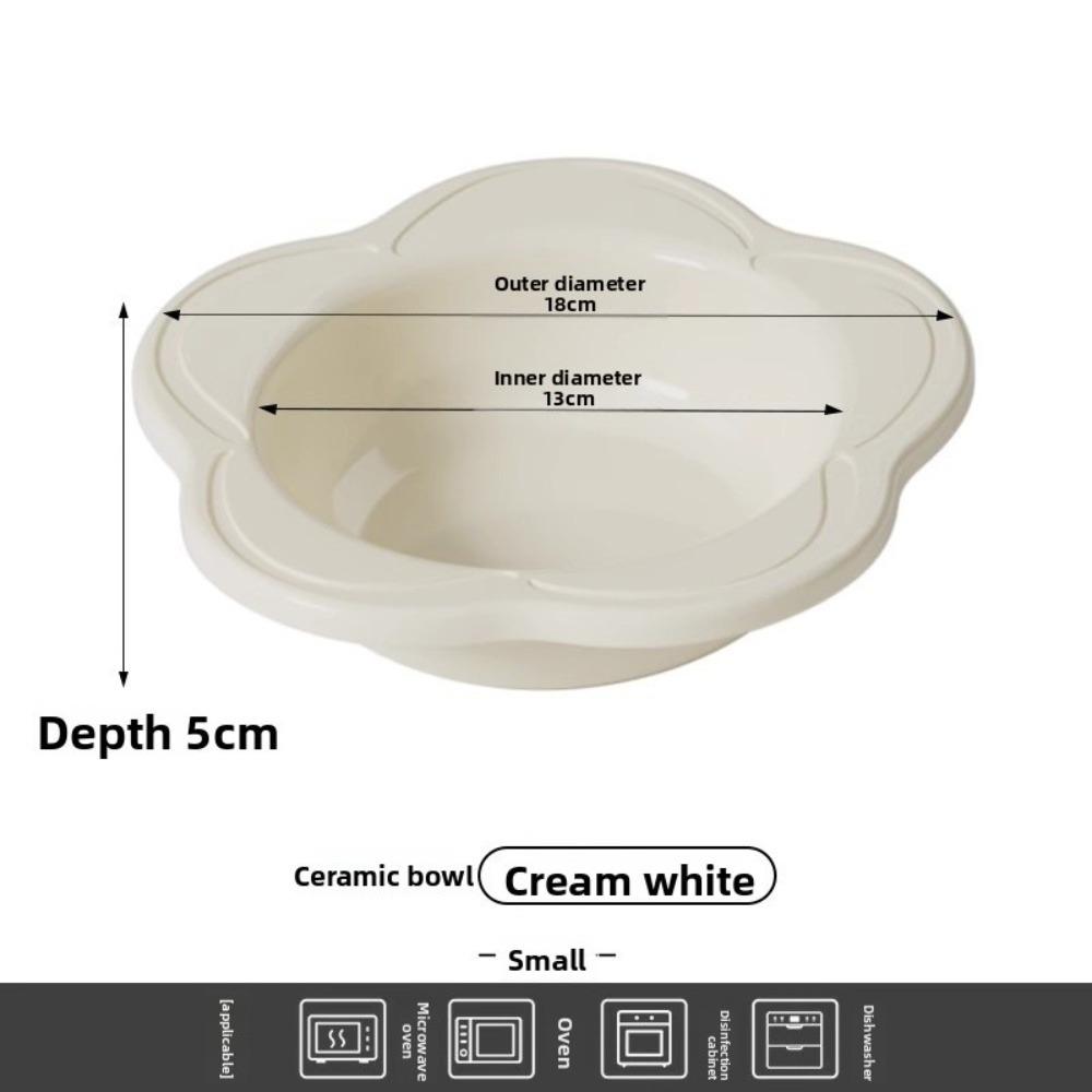 Керамическая миска для кошек большой вместимости Миски для собак в виде цветка Прочная миска на высокой ножке для питомцев Кормление питомца