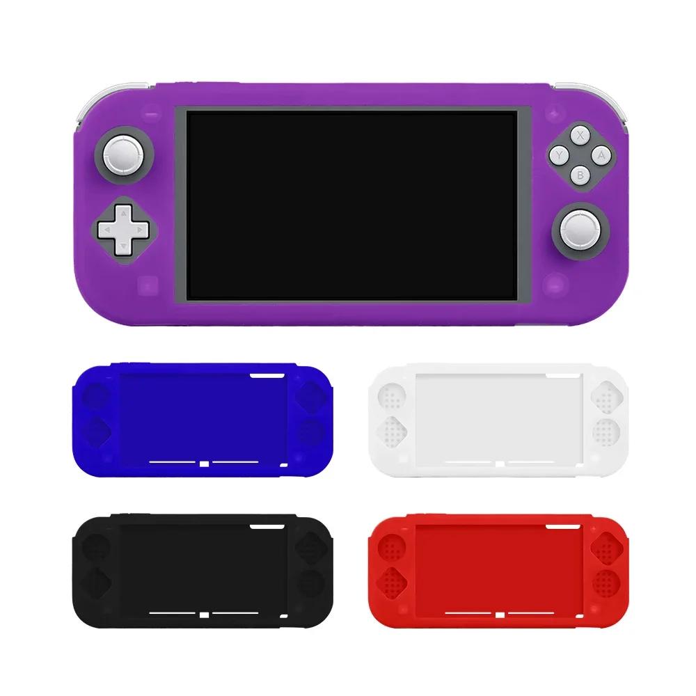 Силиконовый чехол для Nintendo Switch Lite Нескользящая накладка Чехол-полупак ТПУ Мягкая резина Однотонный Защитный корпус для SwitchLite