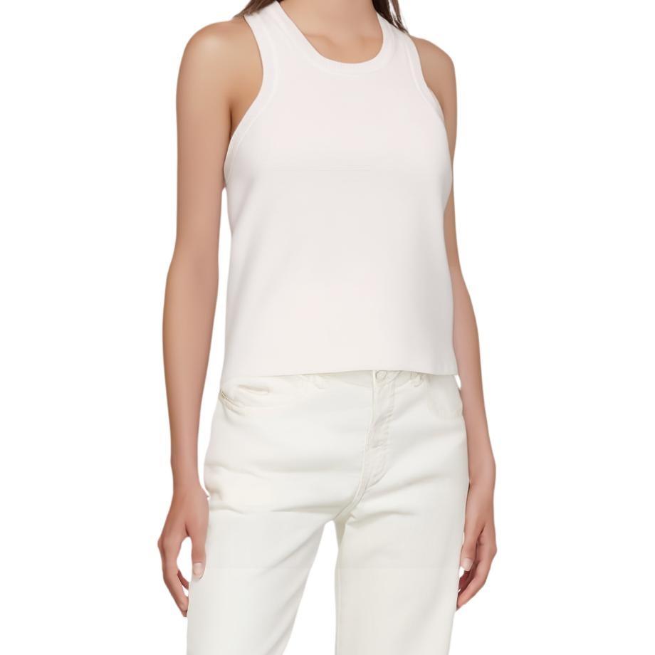 DIOR Tank Tops Women's Ecru Crew Neck Moderate Other 524T18A5088-X0200