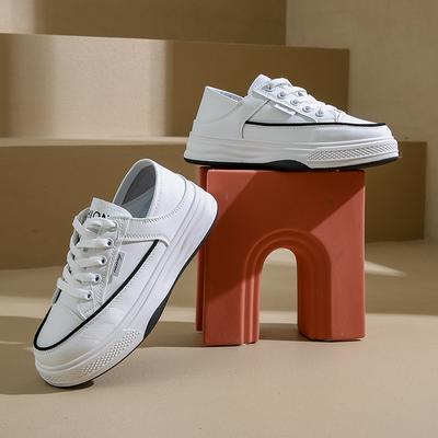 Женские туфли на плоской подошве, стелька с увеличением, универсальная двусторонняя носка, новые лоферы на толстой подошве, маленькие белые туфли, осень, Zapatos De Mujer