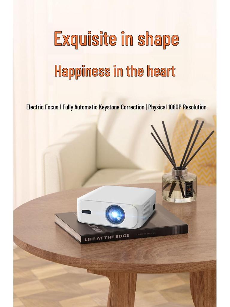 Портативный HD-проектор для электронной коммерции V318: Металлический поворотный механизм, прямая проекция на стену