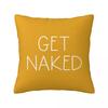 Get Naked Mustard Square Pillowcase Cushion Cover Pillow Case Throw Pillow Cover For Home Bedroom Car