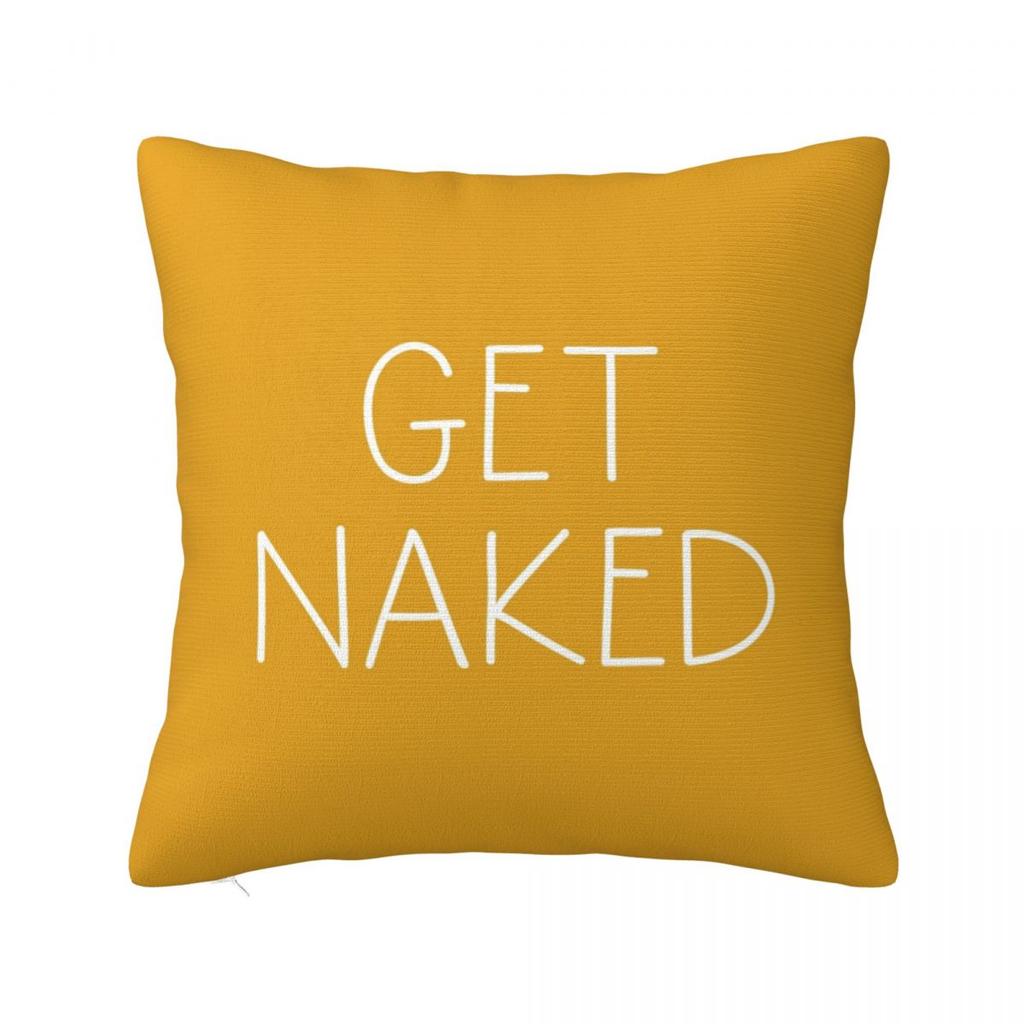 Get Naked Mustard Square Pillowcase Cushion Cover Pillow Case Throw Pillow Cover For Home Bedroom Car
