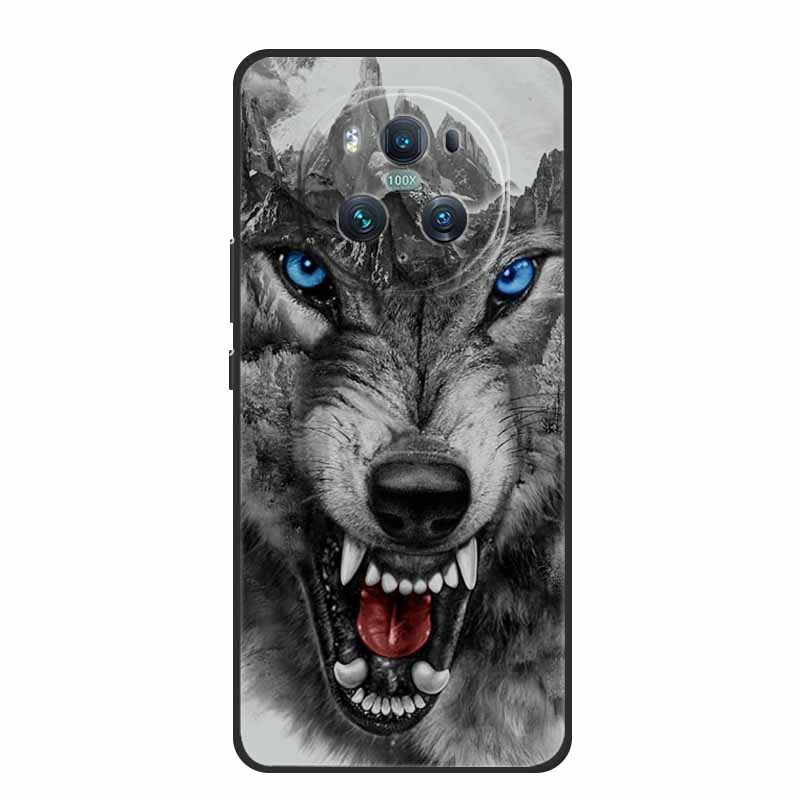 Чехол для Honor Magic6 Pro Животные ТПУ Силикон Мягкие Чехлы для Телефона Задняя Крышка для Huawei Honor Magic 6 Pro Волк Ударопрочный funda