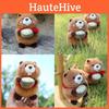 Marmota Hug Bowl Cute Animal Plush Pendant Keychain Accessory Backpack Decor