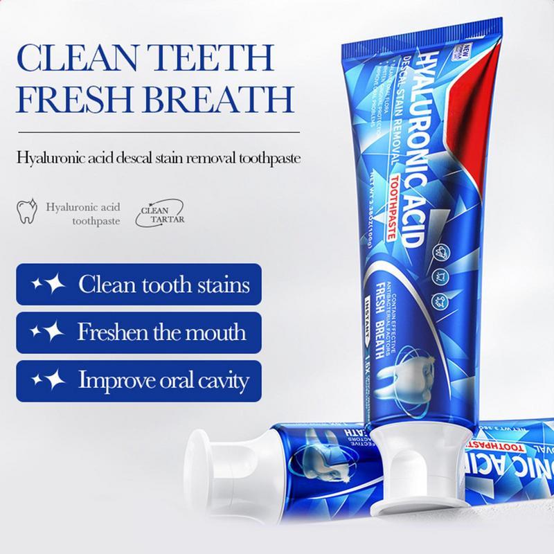 Зубная паста отбеливающая, глубоко очищающая зубная паста, отбеливающая зубная паста для взрослых с гиалуроновой кислотой, естественное отбеливание зубов
