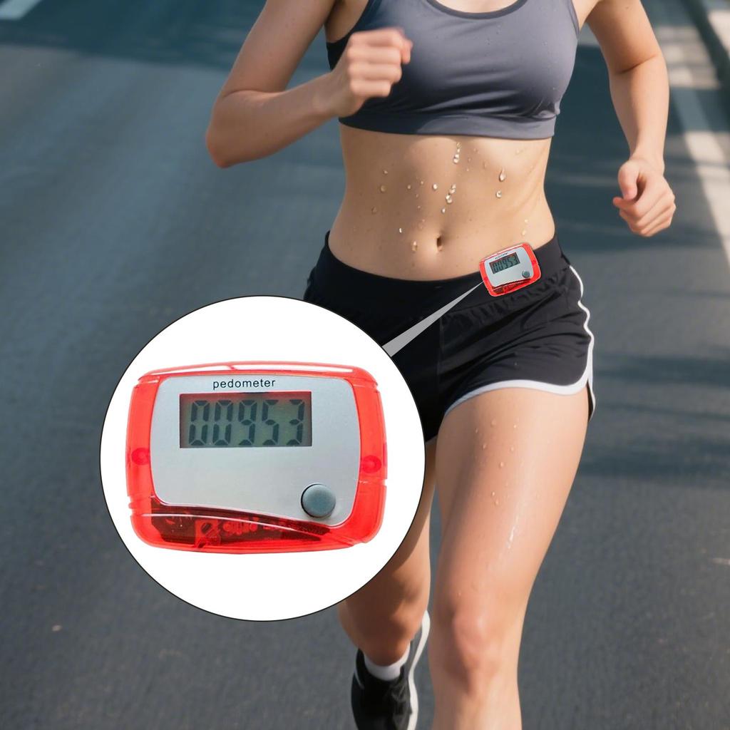 Портативный счетчик Цифровой ЖК-педометр Фитнес-трекер для ходьбы Карманный шагомер для спорта Бег Тренировки Пеший туризм Туризм