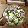 1pc Cherry Blossom Round Chair mat office Area Rug - Non-Slip, Floor Mat for Office, Bedroom, Ideal home decor gift c0112011