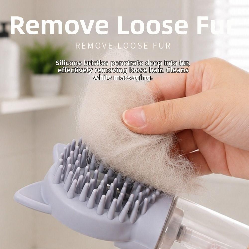 TPE Grooming Brush Foaming Foam Massage Brush New Pet Massage Comb  Loose Hair Removal