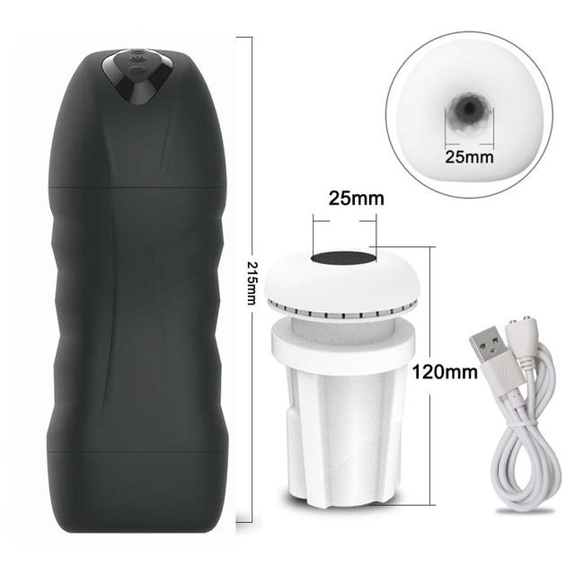 2025 Automatic Male Masturbator Vibration Blowjob Sucking Machine Silicone Vagina Masturbation Cup Sex Toys Adult Goods for Men
