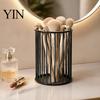 Office Supplies Storage Organizer Pen Holder/Storage Basket, Hollow Grid Iron Tube, Minimalist Metal Wire Basket Durable Pencil for Stationery