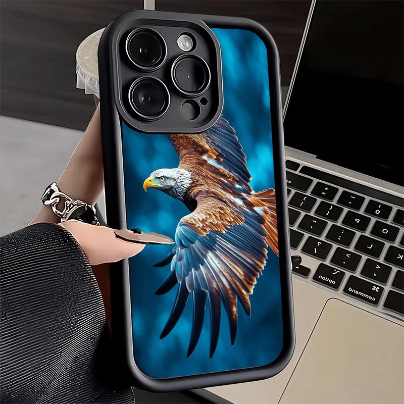 Крутой чехол для телефона с Белоголовым орлом для iPhone 16 17 Air 16E 15 Pro Max 14 Plus 13 12 Mini Capa Мягкий силиконовый Funda