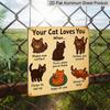 2D Flat, 1pc Vintage Pet Aluminium Metal Plaque, "Your Cat Loves You" Letter Sign, Home Wall Decor Plaque for Living Room Office Hallway, Perfect