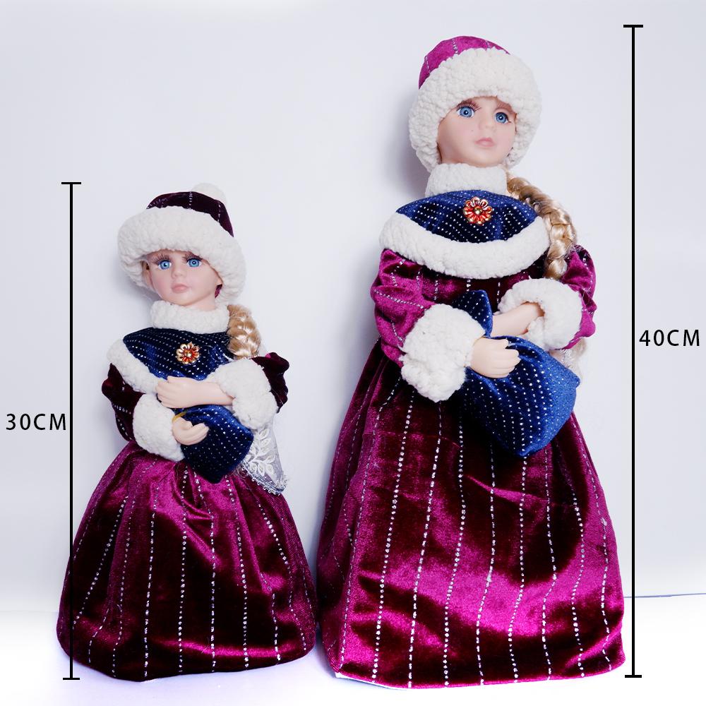 Рождественские электрические куклы Снегурочки для пожилых людей, детские игрушки для пения и танцев, подарок для детей, куклы Санта-Клауса, фигурки, безделушки
