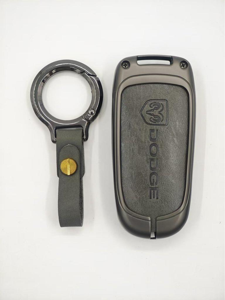 Кейс для ключа Dodge: Металлический защитный чехол и сумка из натуральной кожи для Journey, Caliber, Avenger
