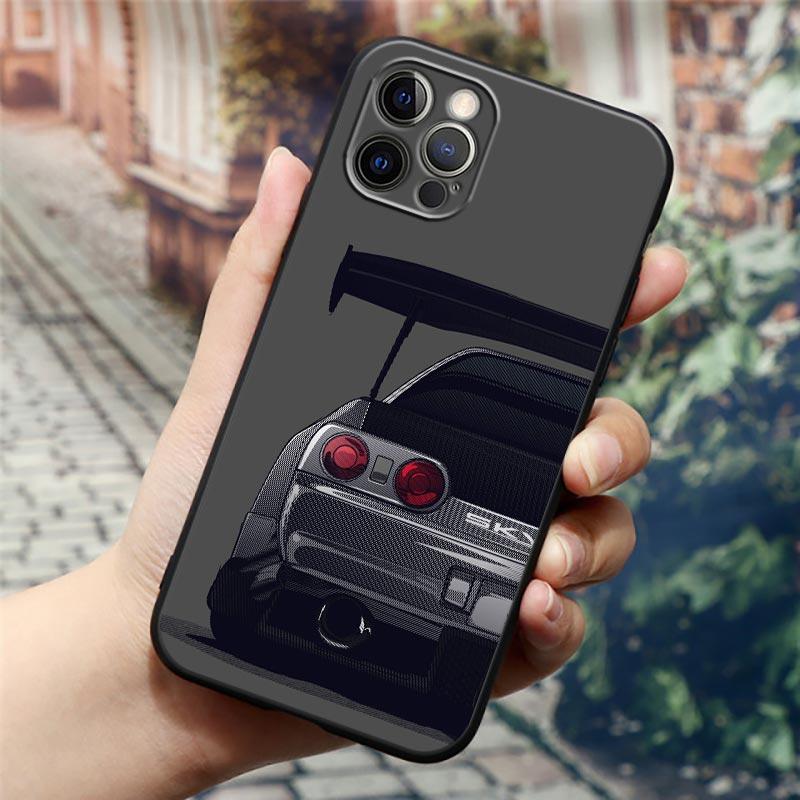 Япония JDM Токио Спортивный Автомобиль Аниме Чехол для Телефона Для Apple iPhone 16e 16 15 14 13 12 11 Pro Max XR XS 8 Plus SE2 Чехол Силиконовые Чехлы