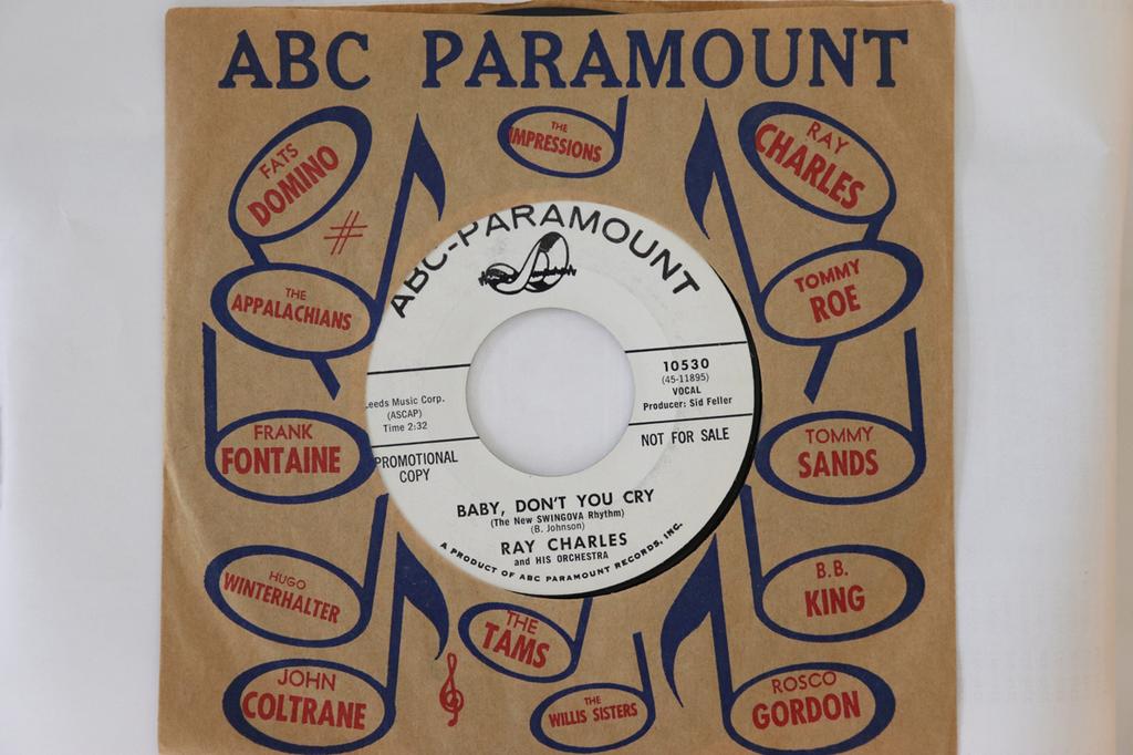 7inch Record RAY CHARLES  Baby Dont You Cry The New Swingo 10530PROMO ABCPARAMOUNT 1964 US SoulFunk Used