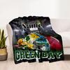 Green Bay Packers Helmet Customize Text Blanket Cozy Customizable Blanket Soft & Cozy Perfect for Seaside Picnics Chair Bed Four Seasons Universal