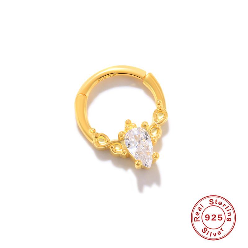 Серьги для пирсинга хряща из стерлингового серебра 925 пробы в стиле хип-хоп, кольца для носа, кольца для губ, серьги, украшения для тела, гипоаллергенные, для женщин и мужчин