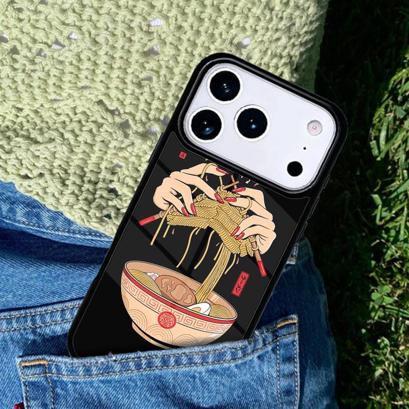 Japanese Food Ramen Phone Case For iPhone 17 AIR 16 Pro Max 15 14 Pro 11 12 13 Shockproof Silicone Cover
