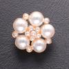 5Pcs Luxury Rhinestone Pearl Flower Shirts Buttons Fashion Bridal Wedding Dresses Decorative Buttons Sewing Apparel Accessories