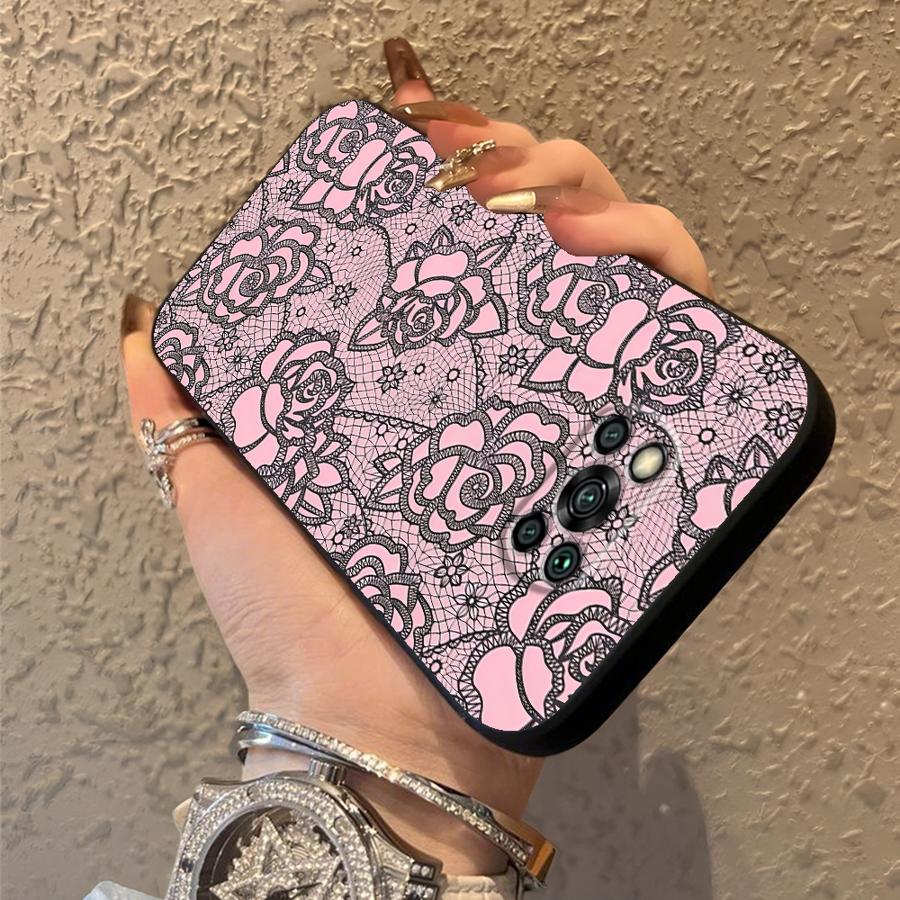 Чехол для телефона Funda с узором из кружева для Xiaomi Poco F8 M5 X3 X4 X5 X7 Pro F1 C50 M3 M4 M7 C61 C75 F3 C71