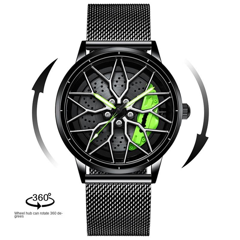Часы SVJ Wheel, трехмерный полый дизайн, модификация автомобиля, часы с культурной тематикой для мужчин