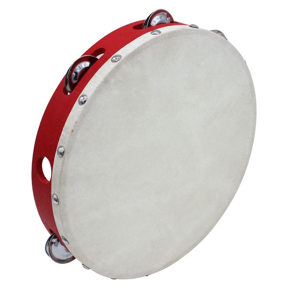 Wooden Tambourine Drum 4/6/7/8/9/10in Percussion Drum Tambourines Musical Instrument  Party
