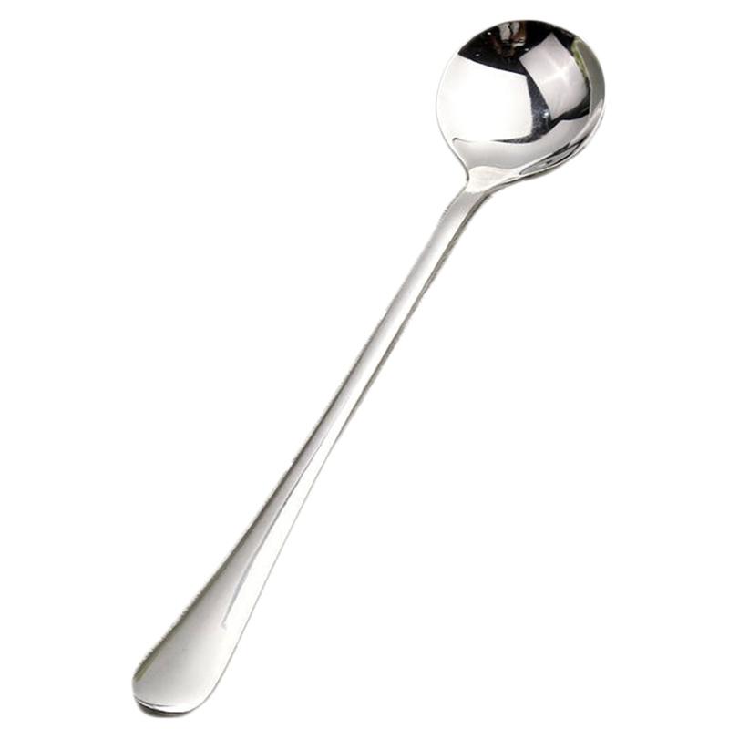 Long Handled Stainless Steel Coffee Spoon Ice Cream Dessert Tea Spoon For Picnic Kitchen Accessories Spoon Coffee Bean