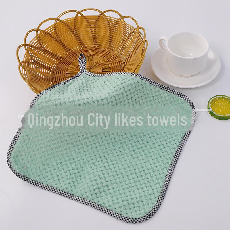 Кухонное полотенце для рук с рисунком в виде ананаса - коралловый флис, полотенце для мытья посуды с возможностью подвешивания