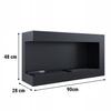 Wall mounted Bioethanol fireplace DELTA 900 TÜV left-sided with decorative stones set