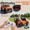 Kids Ride On Car with Remote Control, 4-Wheel Suspension, Soft Start, Music, Horn, LED Lights for 3-5 Years Old, Orange