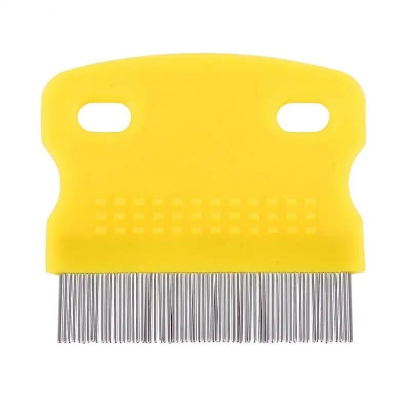1 шт. расческа для собак, удаление блох, щетка для волос, расческа для щенков, кошек, щетка для собак, многофункциональная щетка для ухода за домашними животными из нержавеющей стали