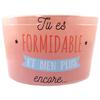 [Q0452] - Decorative Candle 'Messages' Peach (You Are Wonderful and Much More...) 3 Wicks - 12.5x8 Cm