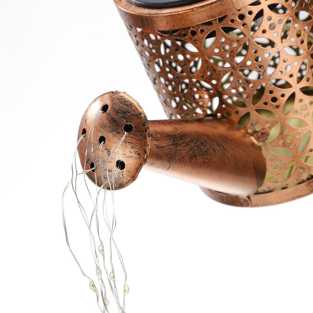 Солнечный чайник душ свет металл железо ретро сад лейка лампа для наружного патио лужайки двора декор