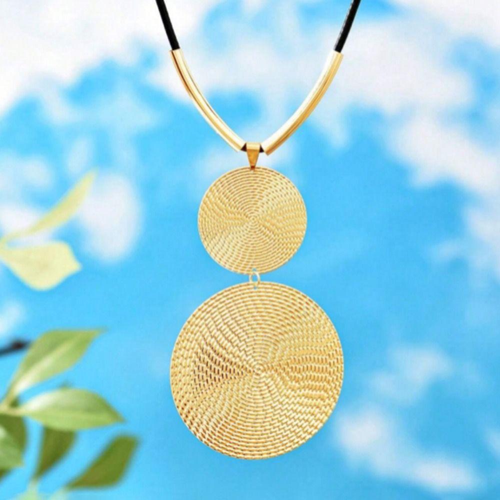 Винтажное ожерелье с подвеской из веревочной цепи, преувеличенное ожерелье, ювелирные изделия, праздничный подарок на вечеринку