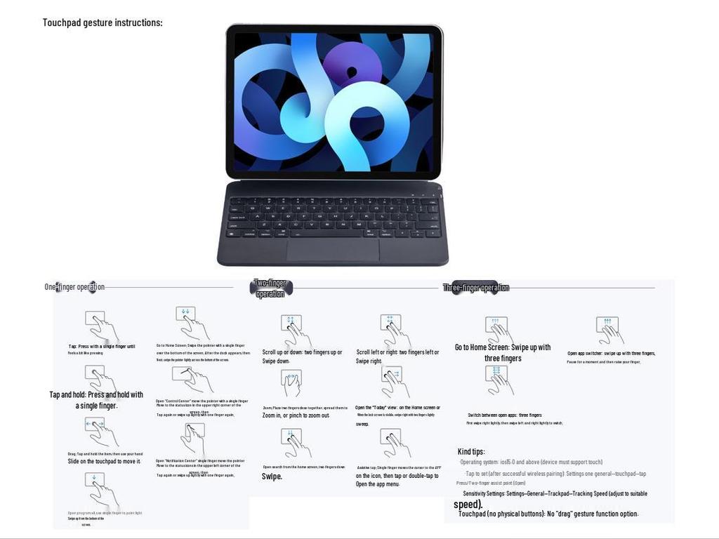 Клавиатура Bluetooth Pro11 iPad Floating Magic M34: 11-е поколение, Magnetic Air7, с подсветкой