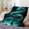 1pc Dragon Fantasy Lightweight Flannel Blanket, Comfortable and Warm Blanket, for Office and Camping Sofa Bed, Livingroom087