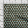 oneOone Ткань Cotton Flex Dark Olive Green, азиатский узор пейсли, швейные проекты, принты на ткани по ярдам 40 дюймов