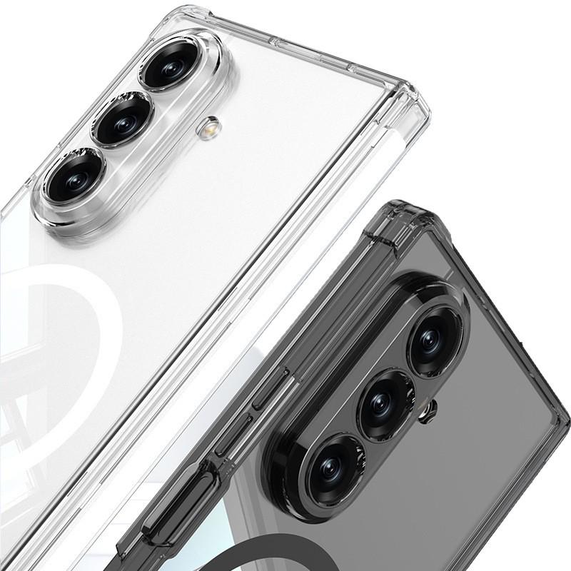Магнитный чехол для Samsung Z Fold7: Прозрачный, Защита от падений, Дизайн с подушкой безопасности, Совместимость с беспроводной зарядкой Magsafe.
