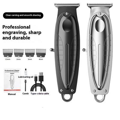 Профессиональный электрический парикмахерский триммер для мужчин, машинка для стрижки бороды, беспроводная машинка для стрижки волос, перезаряжаемая, 0 мм