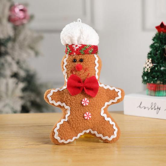 Плюшевая кукла пряничный человечек, мягкая подушка для рождественского декора, сидящая, стоящая, подвесная пряничная игрушка для украшения праздничной вечеринки