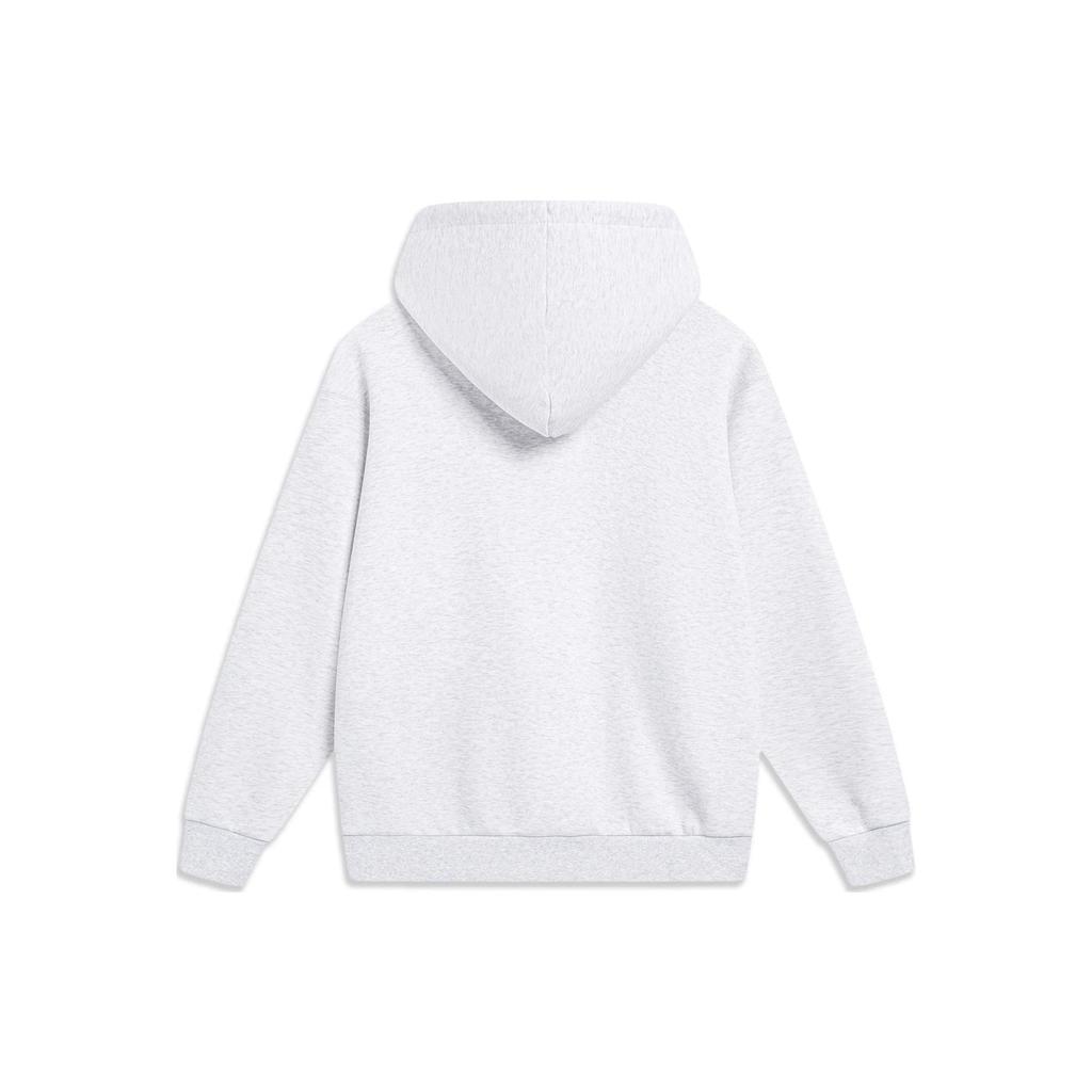 Li Ning Sports Lifestyle Series Letter Hooded Pullover Sweatshirt Men Sweatshirt Flower-Gray Deep-Antarctic-Gray AWDT377-1