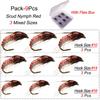 Fishing Lures - 6/9Pcs/Box Realistic Nymph Scud Fly for Trout Fishing Fly Tying Artificial Bait Lure