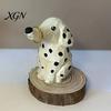 Artistic Wood Craft Gift Handmade Dalmatian Dog Wooden Ornament, Hand Carved Basswood Niche for Her Animal Figurine, Creative Sculpture Home