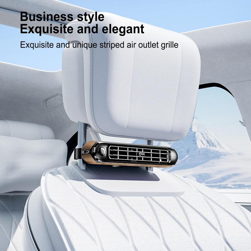 Вентилятор охлаждения переднего сиденья с питанием от USB, безлопастной вентилятор для подголовника автомобиля, 3 скорости, регулируемый, мощный вентилятор для салона автомобиля, подходит для автомобиля