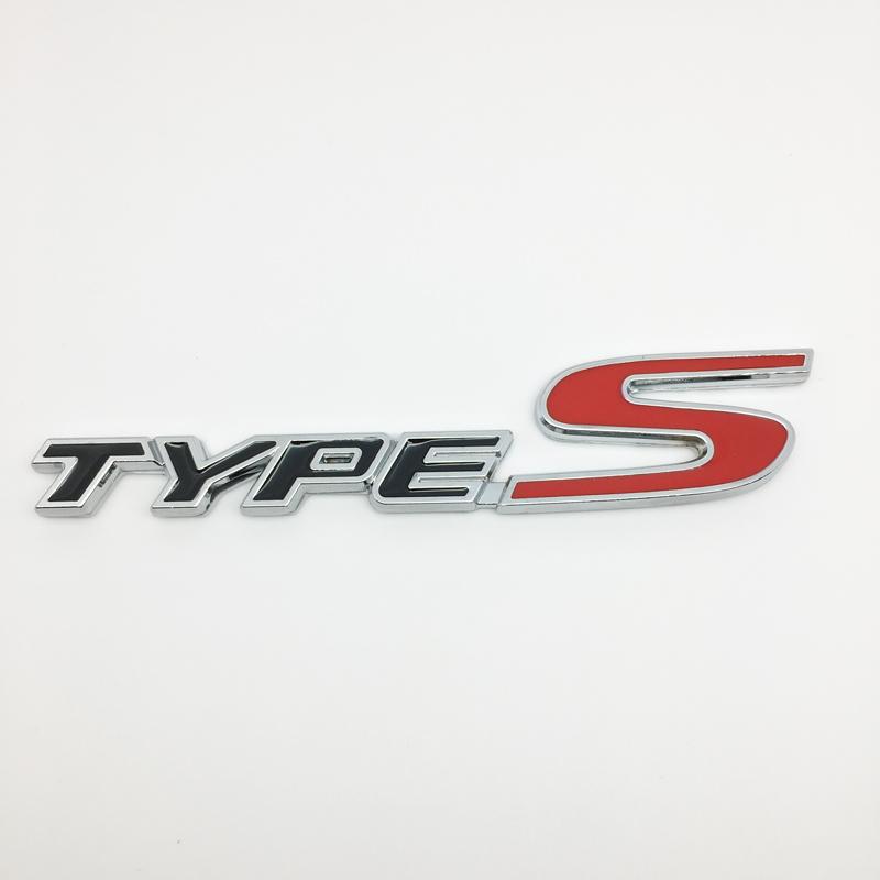 AAALX1 ANTINIYA 3D Metal TYPE S Logo Sticker Badge Car Side Rear Emblems For Honda Acura Accord Civic Spirior Odyssey Decor Sticker